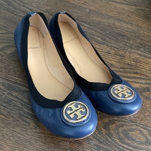 Navy Tory Burch Flats